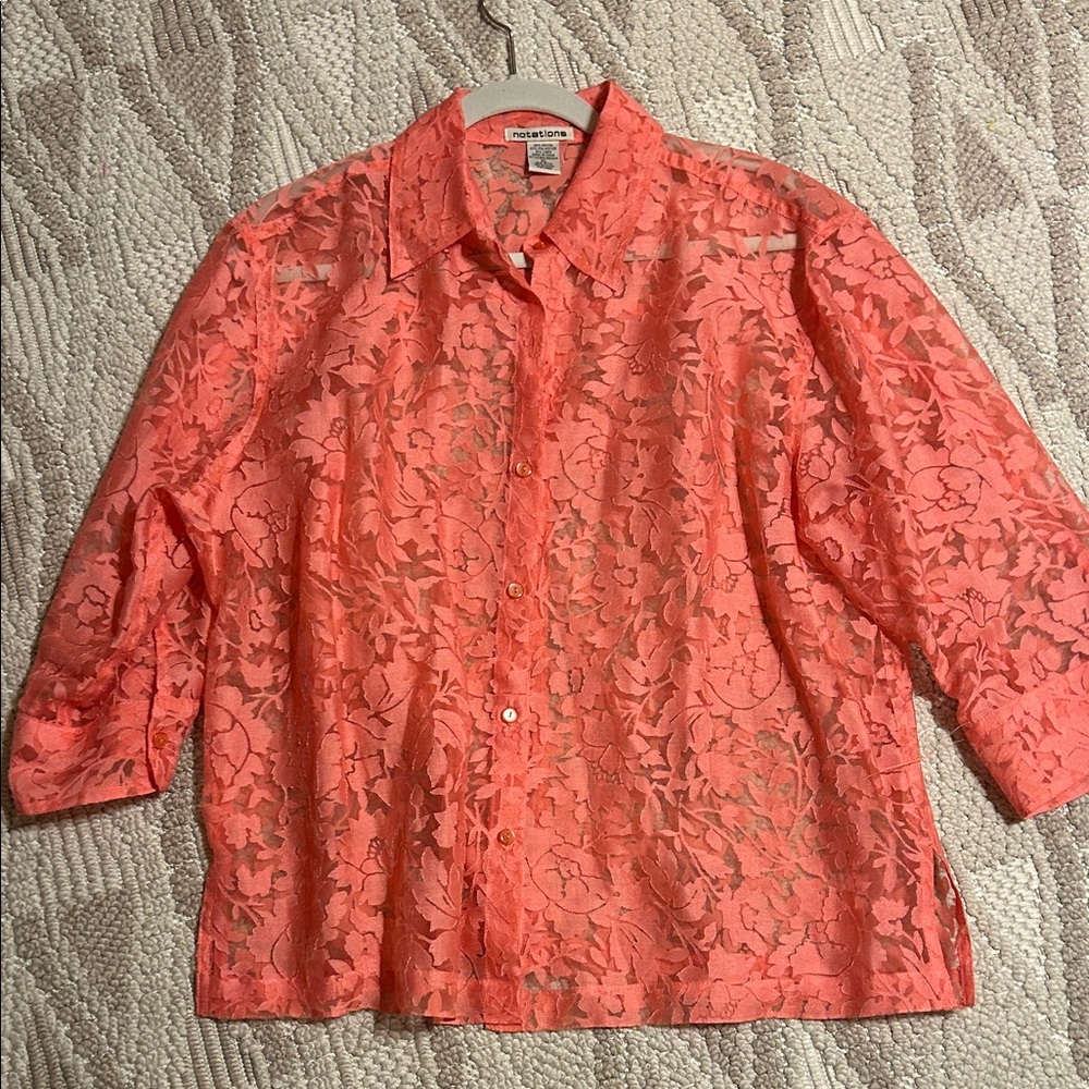 Notations Coral Lace Women's Jacket